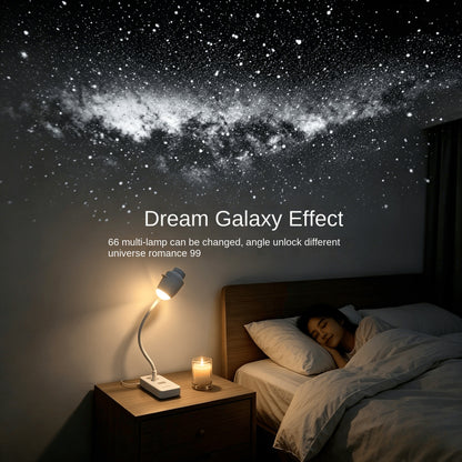 USB Galaxy Star Projection Night Light Bedside Ambient Mood Lamp for Bedroom Sleep